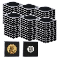 60 Pack Coin Holders for Collectors, Coin Collection Supplies, Silver