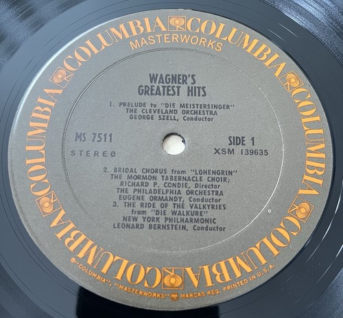 WAGNER's - Greatest Hits LP 1969 Columbia MS7511 stereo Vinyl * /Near MINT - Picture 3 of 6