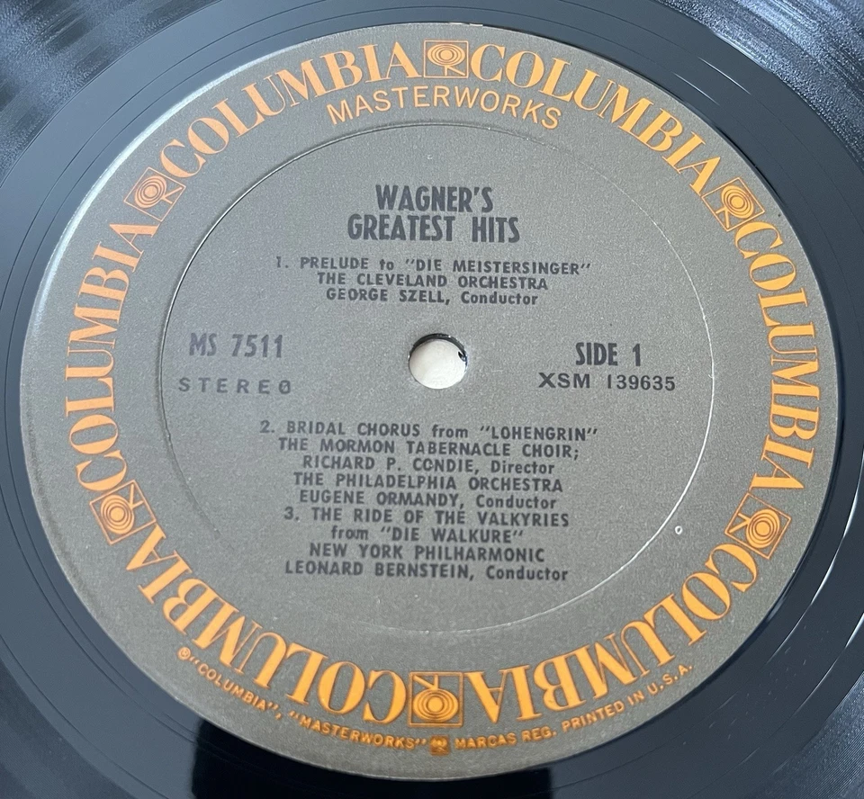 WAGNER's - Greatest Hits LP 1969 Columbia MS7511 stereo Vinyl * /Near MINT - Image 3 of 4