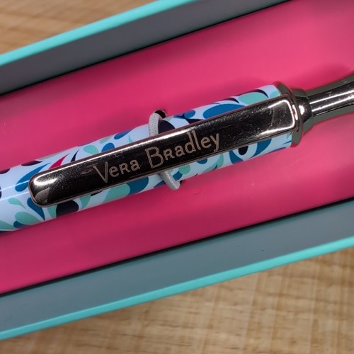 Vera Bradley Summer Play Black Ink Pen Metal Click Refillable NIB - Picture 8 of 9