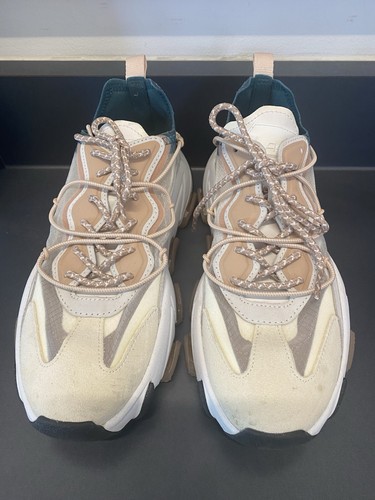 Ash Excel Women's Color Leather Extra BIS Block Chunky Sneakers Size 38 US 7 - Picture 2 of 6