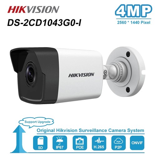 Hikvision 4MP PoE H.265+ WDR EXIR Outdoor IP Bullet Camera DS-2CD1043G0-I 2.8/4 - Picture 1 of 7
