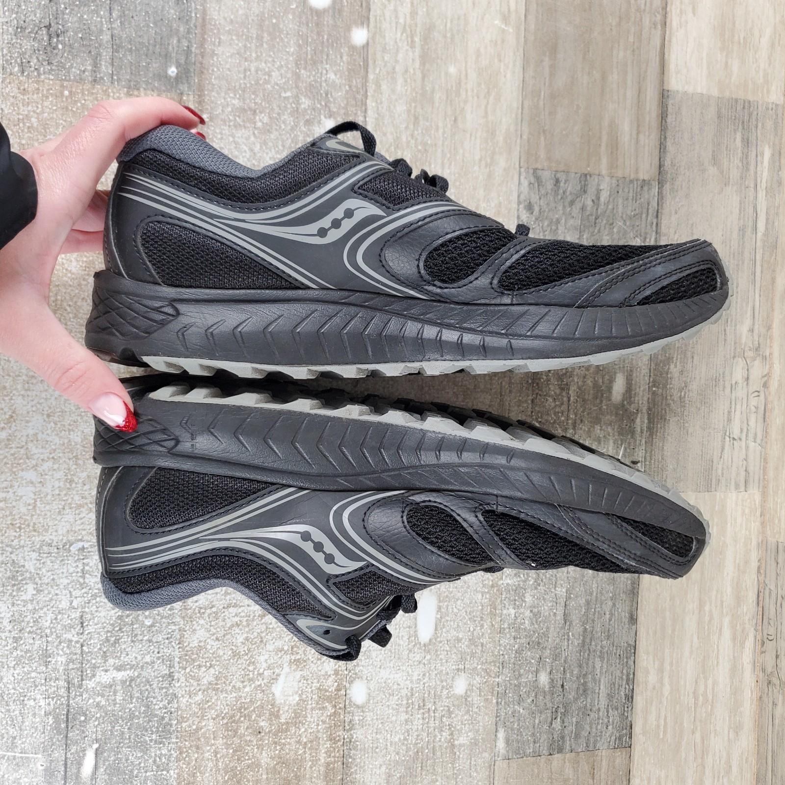 Saucony Cohesion 12 Mens Shoes Sz 9 Trail Running Black Athletic Lace Up Sneaker thumbnail 7