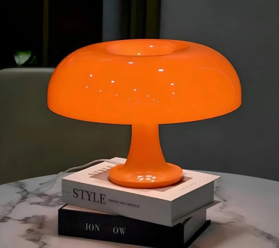 Lampe Champignon LED Vintage Orange Design Années 60/70, USB, Déco Intérieure - Photo 2/4