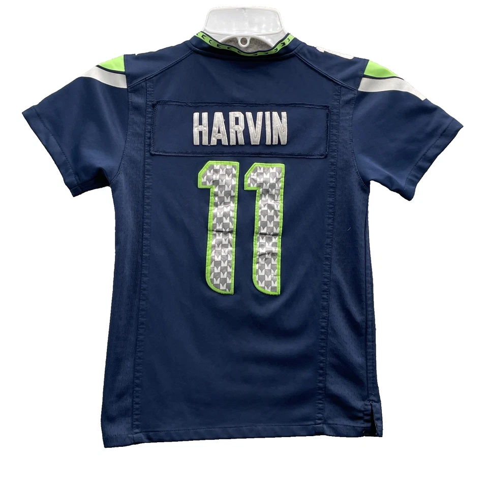 Camiseta deportiva Nike NFL Seattle Seahawks joven niño pequeña #11 Percy Harvin On Field Foto 2 de 4