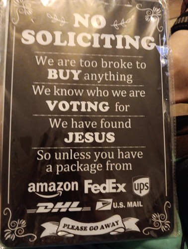 8x12 Inch No Soliciting Sign Front Door Sign for Home House Office Walls - Picture 2 of 2