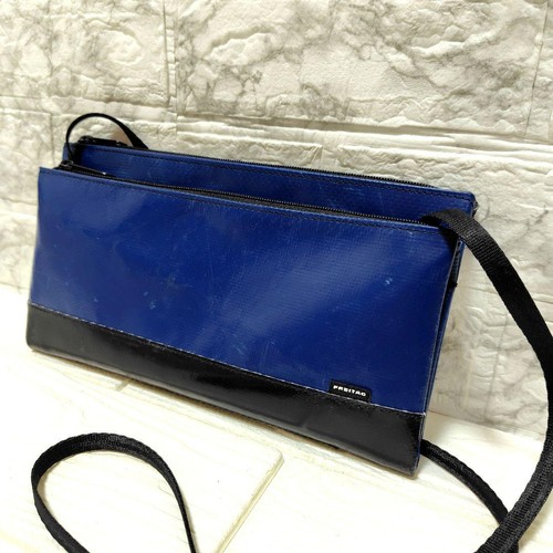 Freitag Masikura Sacoche Black Blue Used Crossbody Bag - Picture 4 of 11
