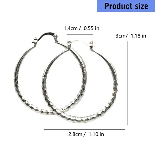 Hoop Earrings Sturdy Alloy Fashion Jewelry Accessory - Picture 8 of 8