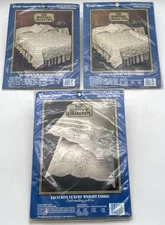 Vogart Crafts Heritage Collection Daisy Leaf Lot 2 Pillowcases 12 Quilt Blocks