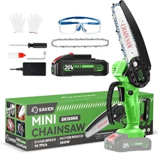 Saker Mini Chainsaw|6 Inch Chainsaw[2025 Upgraded]|Mini Cordless Electric Chain 