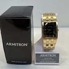 ARMITRON Men’s  Wristwatch Gold Rectangle Face 20/5492GP (TDW039169)