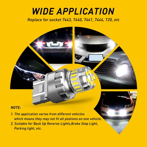 AUXITO 7443 LED Bulbs Turn Signal Backup Reverse Light Lamp T20 7440 7441 White - Picture 5 of 12