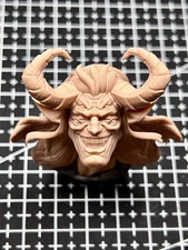 1/12 1/4 1/6 1/18 Unpainted Evil Smile Trigon Head Carved Model Toys