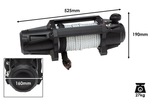 Kings Domin8r Xtreme 12,000lb MkII Winch | 7HP Motor | 218:1 Gearbox Reduction - Picture 7 of 12