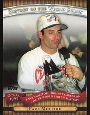 Paul Molitor 2010 Topps History of the World Series HWS18 Toronto Blue Jays