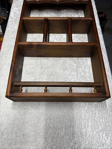 Vintage Holz Wand Display Regal mit 5 Fächern Handarbeit 27”x 16” x 4,5” - Bild 3 von 11