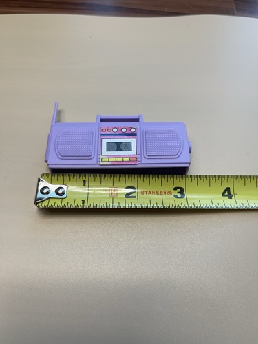 Vintage Barbie Doll Compatible Accessory Stereo Boombox Retro Purple Radio - Picture 5 of 6