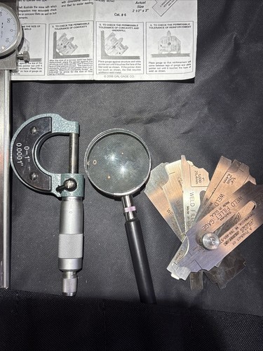 Kit attrezzi vintage American Welding Society in sacchetto con logo arrotolabile. Gage Gal - Foto 3 di 7