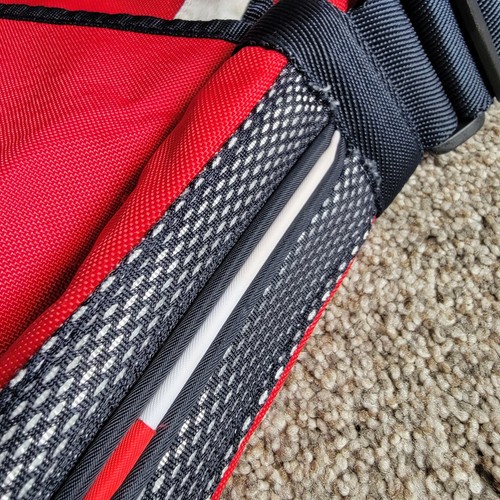 Vintage Tommy Hilfiger Messenger Saddle Book Bag Red Blue Spellout Patriotic - Picture 9 of 22