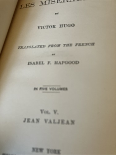 Les Miserables by Victor Hugo 1887 Volumes 3,4, and 5 Illustrated - Good - Picture 7 of 11