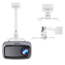 White Universal Mini Projector Mount Adjustable Extendable Ceiling Wall Bracket