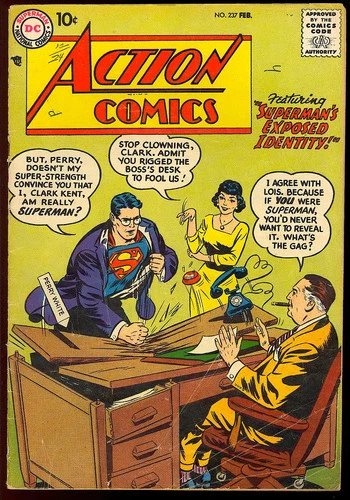 Action Comics #237 Unrestored Silver Age Superman Vintage DC Comic 1958 GD+