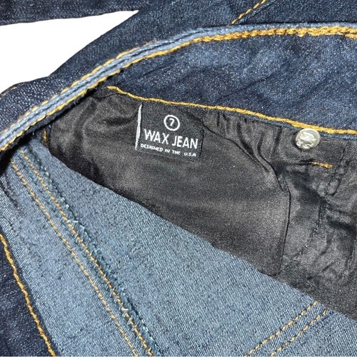Wax Jeans Bootcut Dark Denim Jeans Juniors Size 7 Basic Casual Everyday Staple - Picture 3 of 5