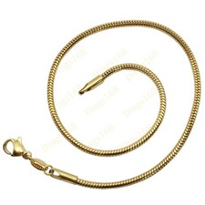 Designer Inspired 18K Yellow Gold Filled 5 inch Short 2mm Snake Chain Bracelet