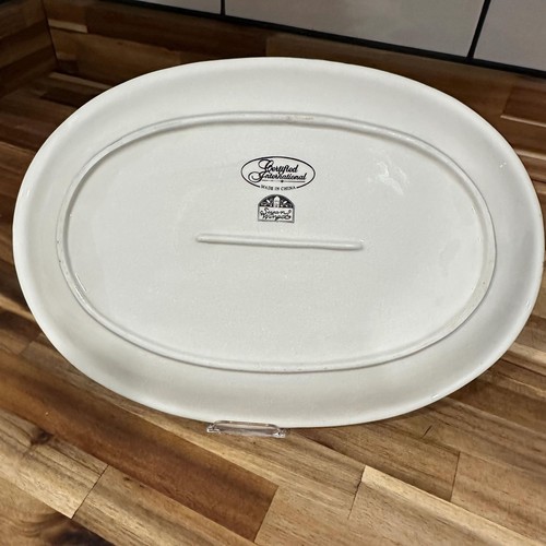 Piatto ovale Susan Winget Babbo Natale - certificato internazionale - 14 1/2” x 10”  - Foto 4 di 12