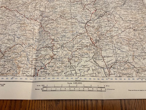 Mappa Ufficio Guerra Epoca Seconda Guerra Mondiale di Bonorva, Italia. 2° Ed. 1942 , Servizio Mappa Esercito 1943 - Foto 7 di 15
