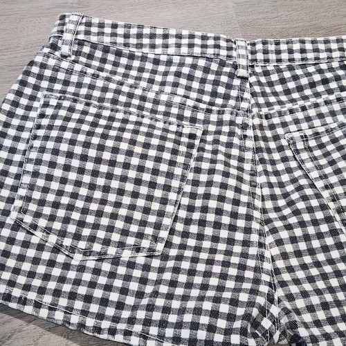 Reformation Sz 29 Women's Black/White Checkered High Rise Jean Shorts Summer - Picture 8 of 10