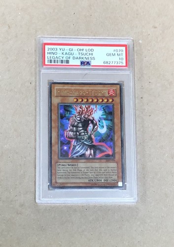 2003 Yu-Gi-Oh! Hino-Kagu-Tsuchi Legacy of Darkness Ultra Rare LOD-070 PSA 10 - Picture 1 of 4