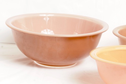 Juego de 3 cuencos mezcladores de vidrio Pyrex otoño arco iris 322 323 325 EE. UU. - Imagen 5 de 17