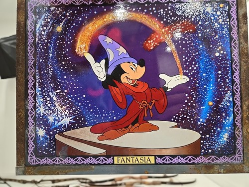 Walt Disney Fantasia,Bambi,Pinocchio, Alice In Wonderland Grolier Stained Glass - Picture 3 of 11