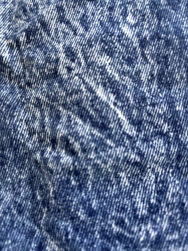 Vintage Acid Washed Denim Design Fabric 3+ Yards Cotton Polyester Blend - Picture 5 of 5