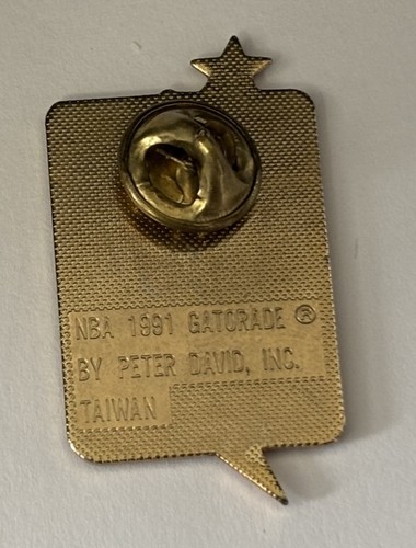 Orlando All Star Weekend Gatorade Advertising NBA 1991 1.5” Tall Lapel Tack Pin - Picture 3 of 4