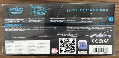 Pokemon TCG Black Bolt ETB Elite Trainer Box NEW SEALED - Picture 4 of 4