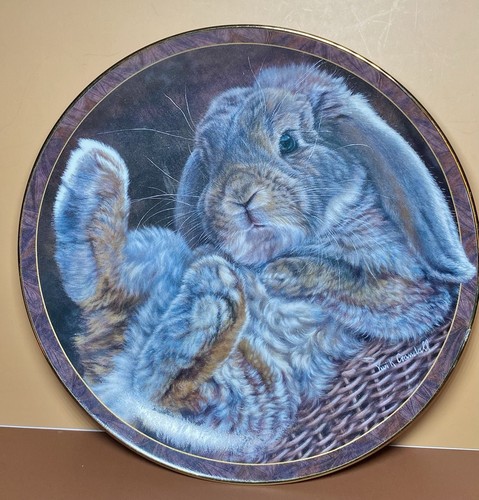 1997 Footloose Collector Plate Bunny Tales Vivi Crandall Rabbit Bradford - Bild 5 von 5