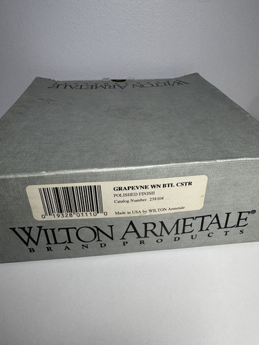 Vintage Wilton Armetale Pewter Wine Bottle Holder/Coaster in GRAPES Pattern - Picture 6 of 6