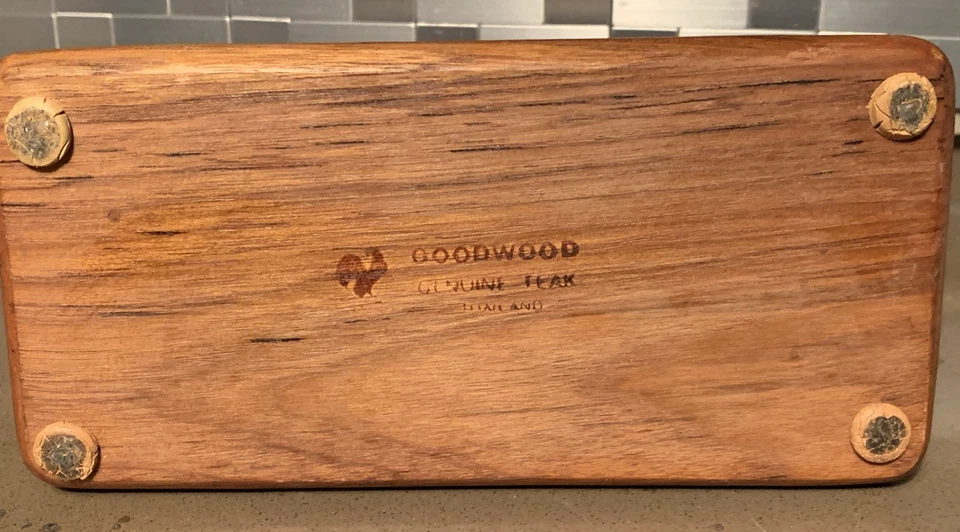 Porta servilletas GOODWOOD genuino de teca soporte para cartas cocina de campo de colección 8x4x4 Foto 4 de 4