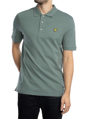 Lyle & Scott de los hombres Polo liso, Verde - Imagen 2 de 5