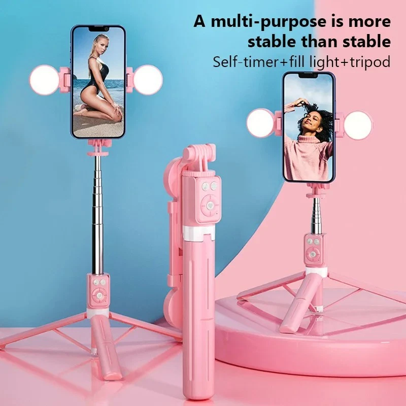 Wireless Selfie Stick Tripod Stand with Light Bluetooth Remote Extendable Stand - Image 2 of 4