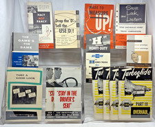 14 Vintage 1956-1959 Chevrolet General Motors Promotional/educational Materials