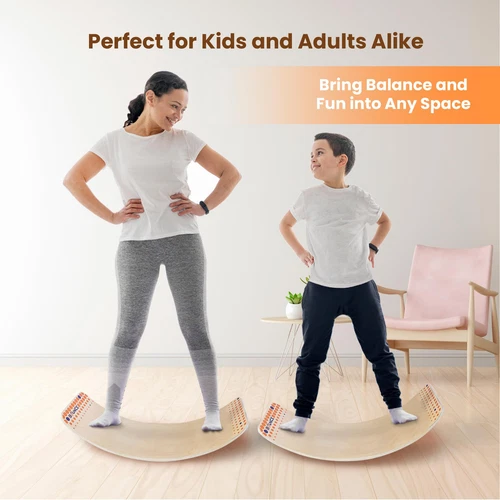 Balance Board - Premium Wooden Wobble Board for Exercise & Balance Training -... - Picture 5 of 7