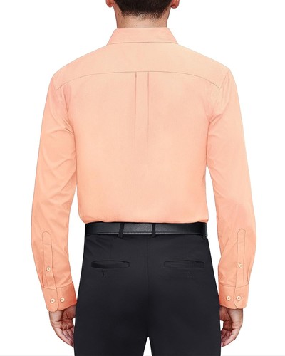 Men's Dress Shirts Stretch Stain Shield Long Sleeve Solid Formal Shirt - Bild 18 von 50