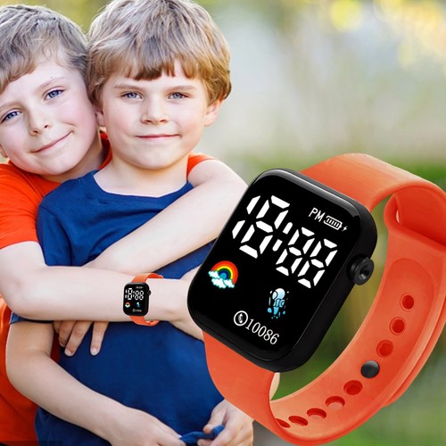 Orologio Elettronico Bambini LED Digitale Orologio Sportivo Impermeabile Cronometraggio Accurato - Foto 23 di 33