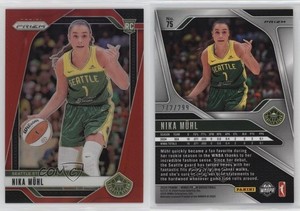 2024 Panini Prizm WNBA Red Prizm /299 Nika Muhl #75 Rookie RC