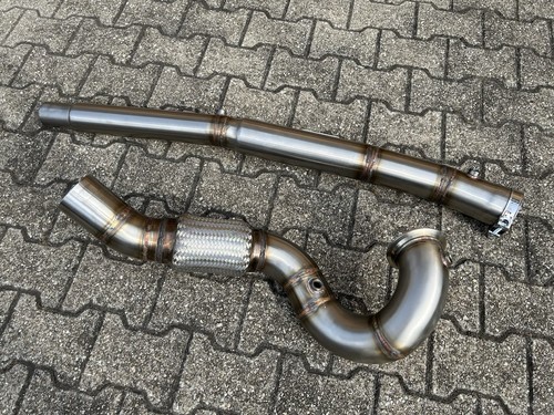Downpipe 90/76mm per VOLKSWAGEN GOLF R MK8 4WD/AUDI S3 8Y - AG Works - Foto 4 di 11