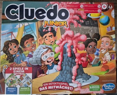 Hasbro Gaming Cluedo Junior Brettspiel Krimi, 2 Spiele in 1, ab 4, 2+ Spieler