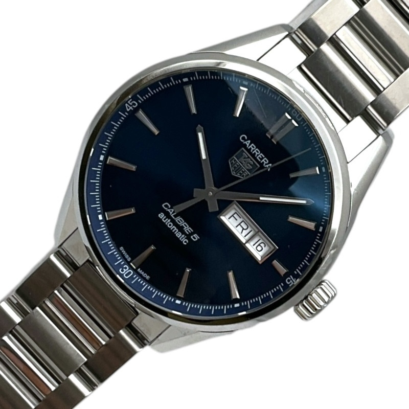 TAG HEUER CARRERA CALIBRE 5 DAY DATE MEN'S WRISTWATCH BLUE